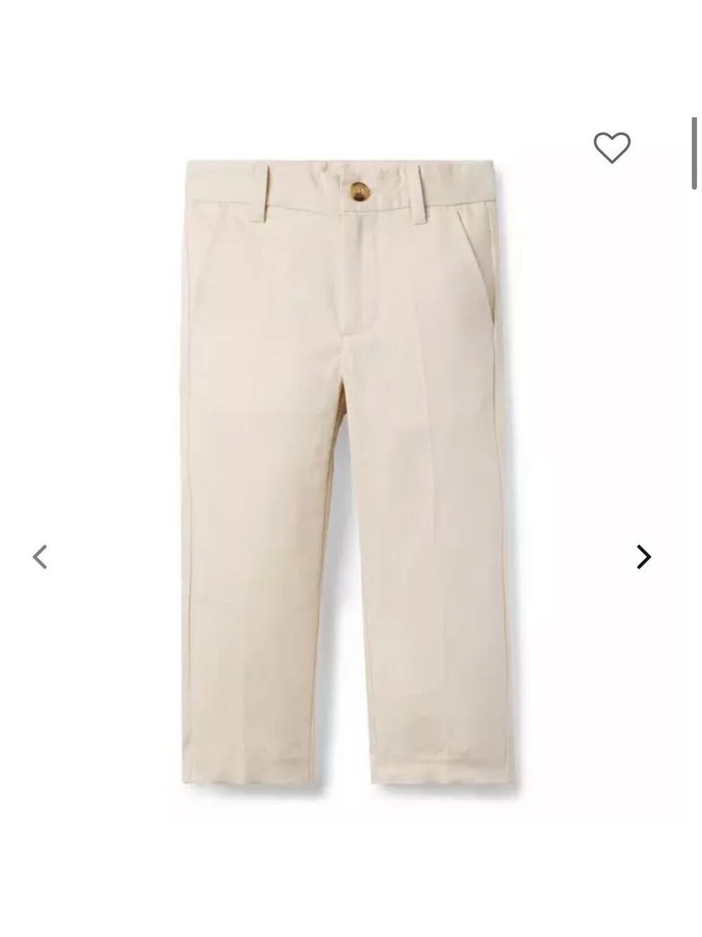Kids linen-cotton light khaki suit pants